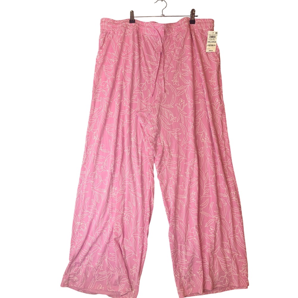 State‎ of Day Pink Linework Floral Wide Leg Pajama Pants XXL 100201150MS